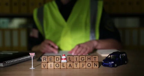 Understanding the consequences of red light violations in urban driving Stock Footage 320182605
