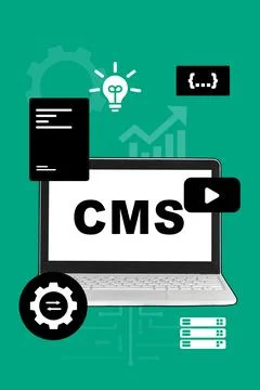 Understanding content management systems and their role in web development Stock Illustration