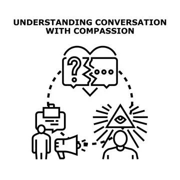 Understanding conversation with compassion vector concept Stock Illustration