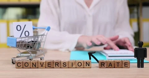 Understanding conversion rate through engaging graphics and practical examples Stock Footage 319644254