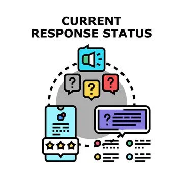 Understanding current response status with customer feedback Illustrazione stock