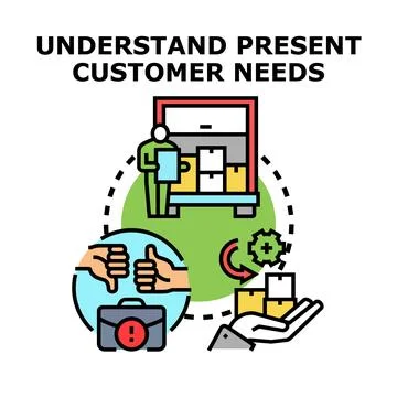 Understanding customer needs for service improvement Stock Illustration