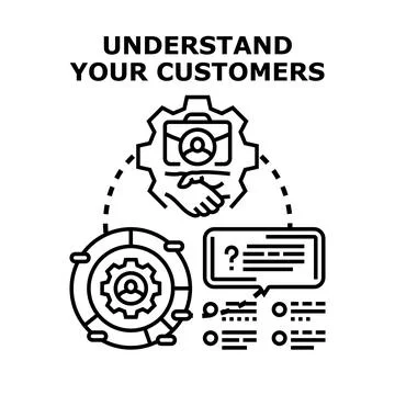 Understanding customers and client analysis vector concept Stock Illustration
