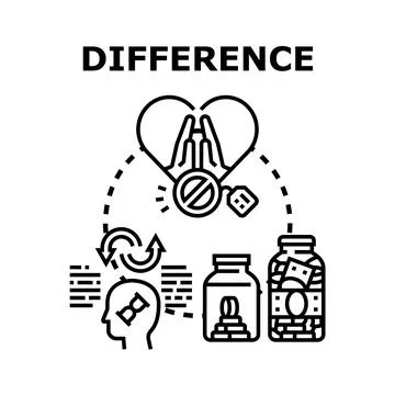 Understanding differences in economy, equality, and opportunity Stock Illustration