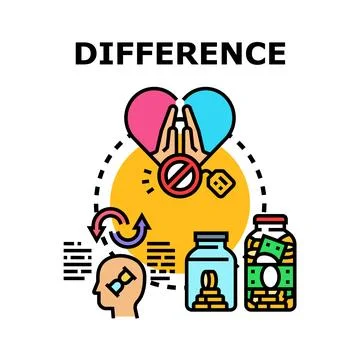 Understanding differences in economy, equality, and opportunity Stock Illustration