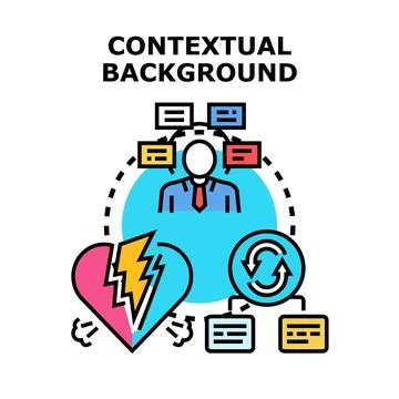 Understanding emotional response through contextual background information Stock Illustration