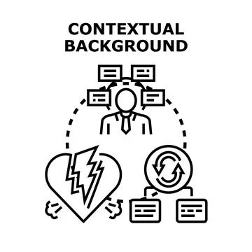 Understanding emotional response through contextual background information Stock Illustration