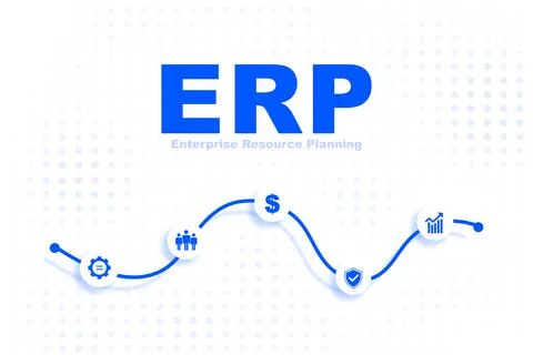 Understanding enterprise resource planning with a focus on CMS features and 库存插图