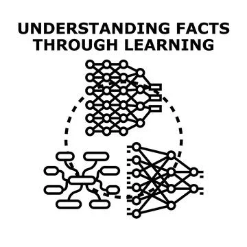 Understanding facts through learning process icon vector Stock Illustration