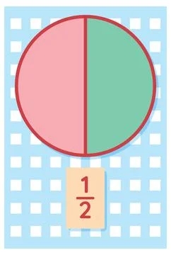 Understanding Fractions with Visual Aids Illustrazione stock
