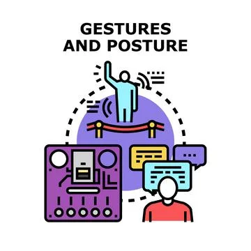 Understanding gestures and posture for effective communication Stock Illustration