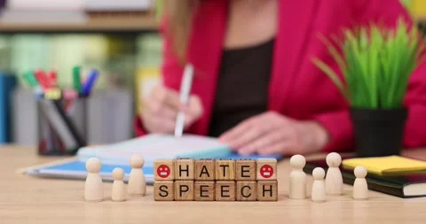 Understanding hate speech through creative expression and thoughtful reflection Stock Footage 320945473