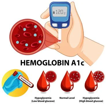 Understanding Hemoglobin A1c Levels Stock Illustration
