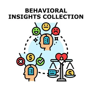 Understanding human behavior and decision making process Stock Illustration