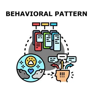 Understanding human behavioral pattern and decision making Stock Illustration