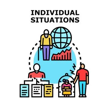 Understanding individual situations and diverse social needs Stock Illustration