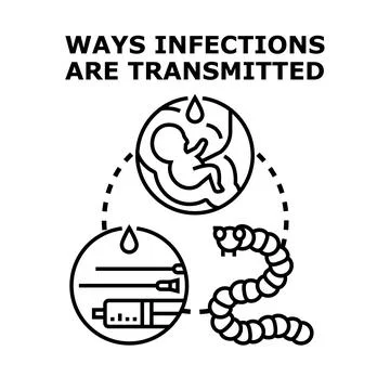 Understanding infection transmission pathways and disease spread Stock Illustration