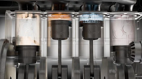 Understanding the internal combustion engine and its working mechanism Stock Footage 321956773