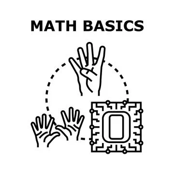 Understanding math basics counting and number zero Иллюстрация