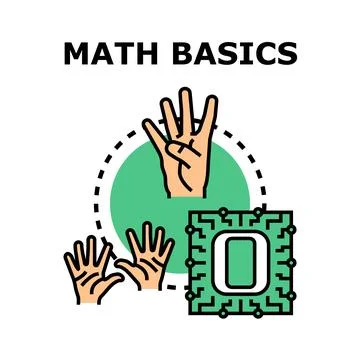 Understanding math basics counting and number zero Stock Illustration