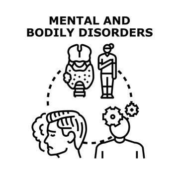 Understanding mental and bodily disorders concept vector Stock Illustration
