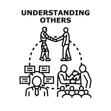 Understanding others concept involving collaboration and communication Stock Illustration