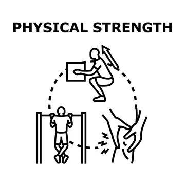 Understanding physical strength exercise and joint injury concept Stock Illustration