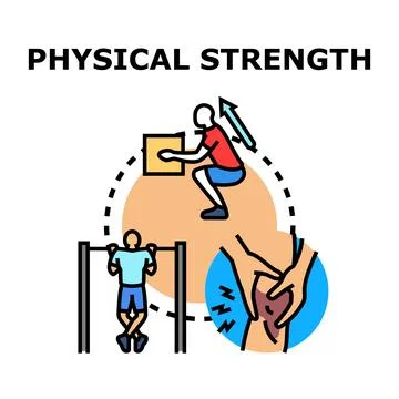 Understanding physical strength exercise and joint injury concept Illustration
