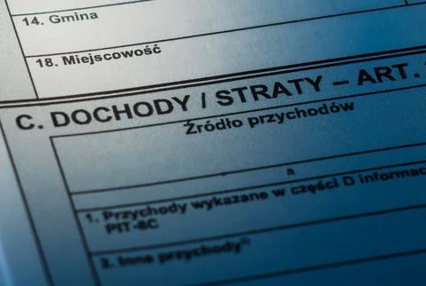 Understanding Polish Pit Tax Forms for Financial Reporting in Poland Stock Photos
