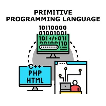 Understanding primitive programming language evolution software development Stockillustratie
