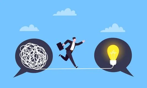 Understanding problem solution simplify challenge. Stock Illustration