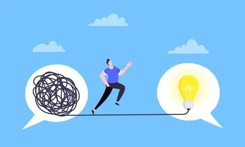 Understanding problem solution simplify challenge. Stockillustratie