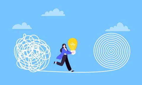 Understanding problem solution simplify challenge. Stockillustratie