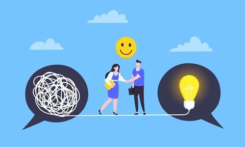 Understanding problem solution simplify challenge. Stock Illustration