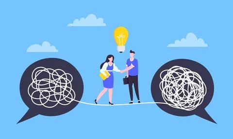 Understanding problem solution simplify challenge. Illustrazione stock