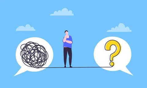 Understanding problem solution simplify challenge. Illustrazione stock