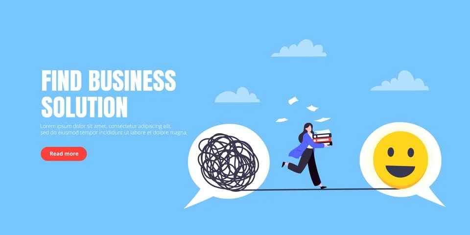 Understanding problem solution simplify challenge. 스톡 일러스트