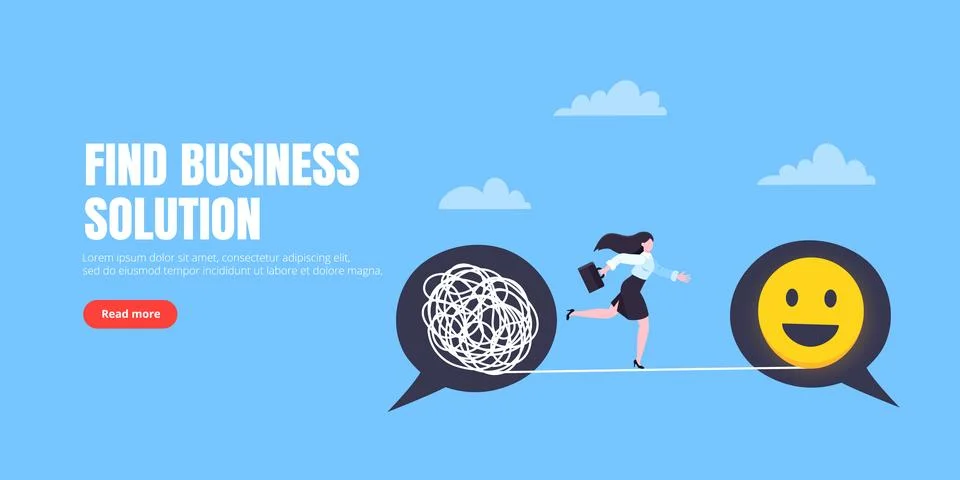 Understanding problem solution simplify challenge. Illustrazione stock