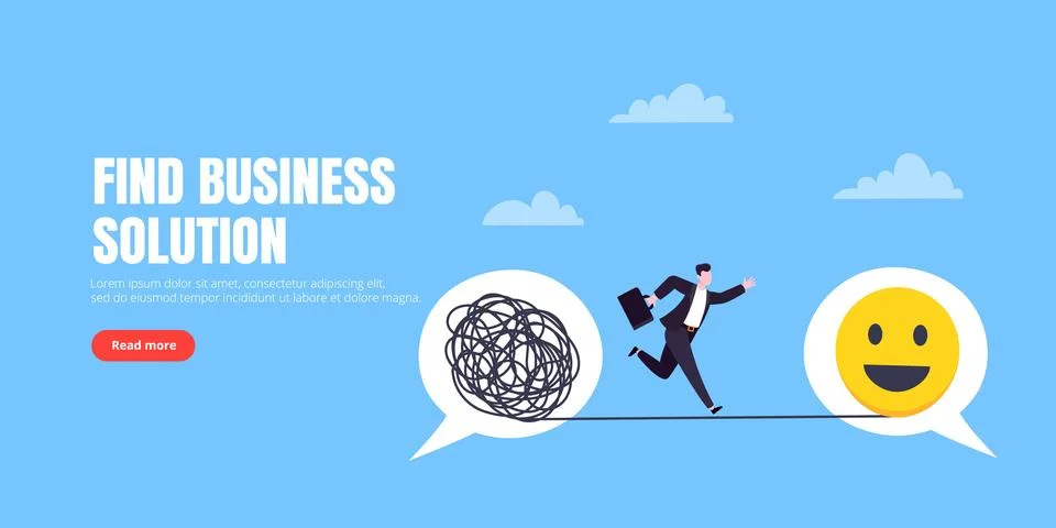 Understanding problem solution simplify challenge. 스톡 일러스트