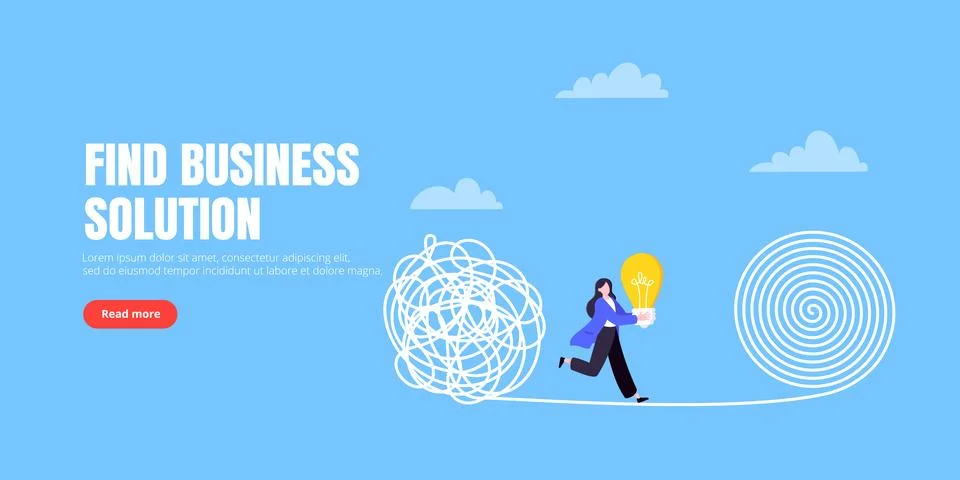 Understanding problem solution simplify challenge with idea. イラスト素材