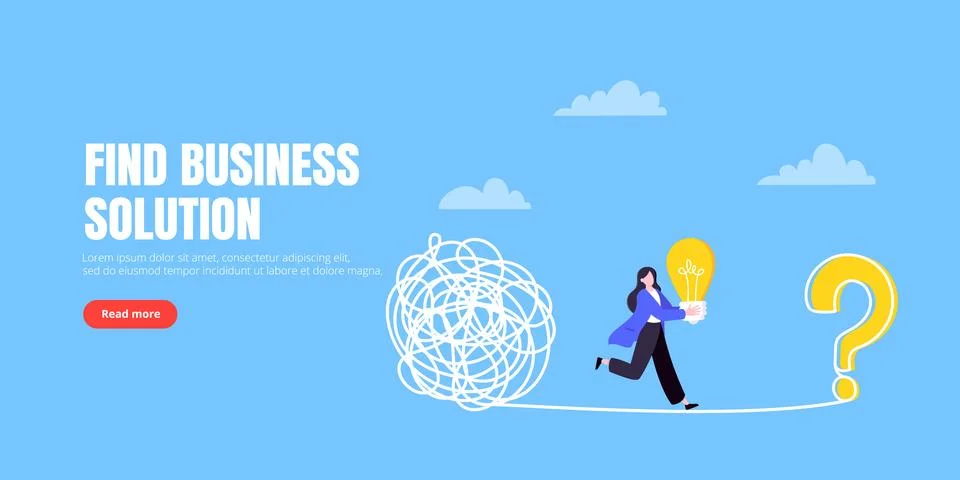 Understanding problem solution simplify challenge. 스톡 일러스트