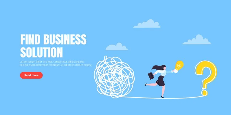 Understanding problem solution simplify challenge. 스톡 일러스트