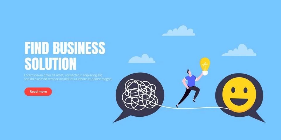 Understanding problem solution simplify challenge. Illustrazione stock