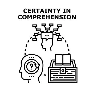 Understanding process bringing certainty through knowledge acquisition Stock Illustration