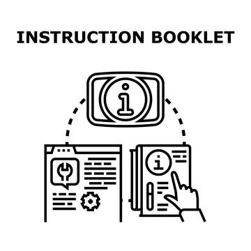 Understanding product information and instruction booklet concept Stock Illustration