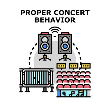 Understanding proper behavior guidelines for event attendees 库存插图