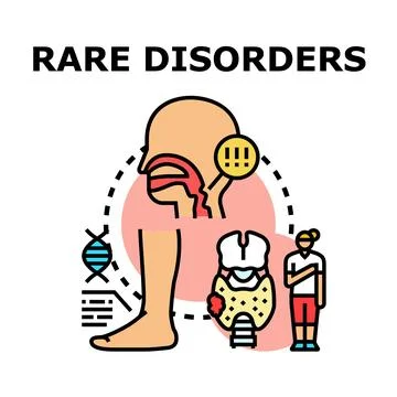 Understanding rare disorders and genetic illness concepts 스톡 일러스트