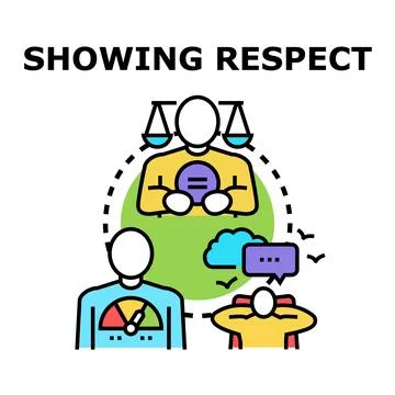 Understanding respect, equality, and balanced communication Stock Illustration