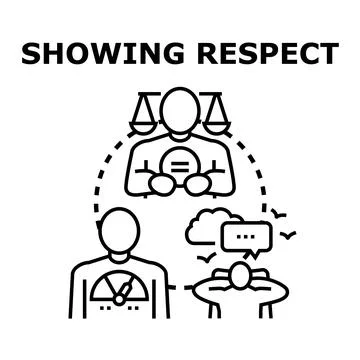 Understanding respect, equality, and balanced communication Stock Illustration