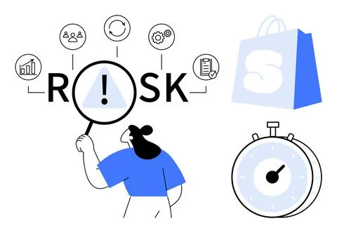 Understanding Risk in E-commerce with Relevant Factors and Elements イラスト素材